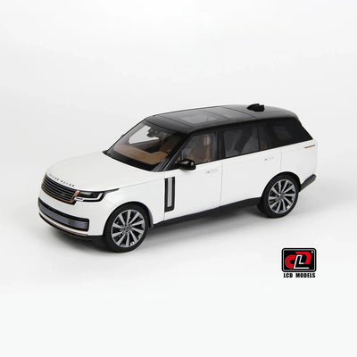 LCD Land Rover Range Rover SV Serenity 2022 White with Black Roof 1:18 Scale Diecast Model