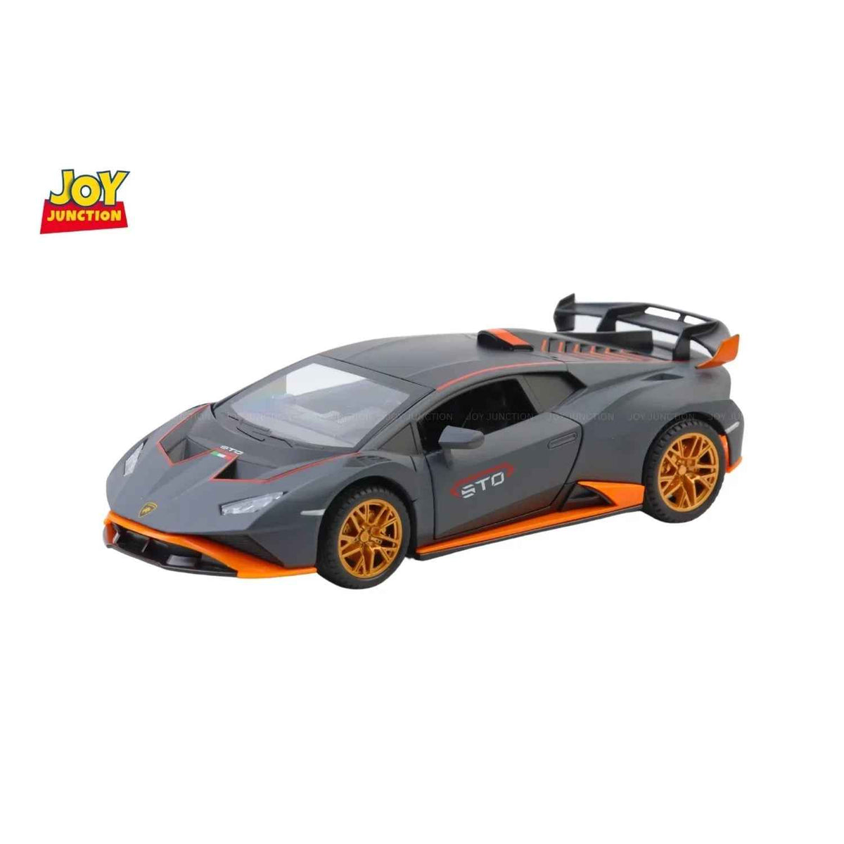 Lamborghini Hurracan STO - Light, Sound with Openable Doors, 1:24 Scale (Gray)