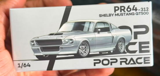 Pop Race PR64-312 Shelby Mustang GT500 Silver 1:64 Scale Diecast Model box art