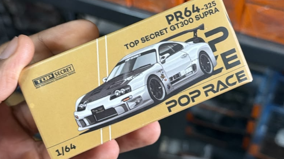 Pop Race PR64-325 Toyota Supra Top Secret GT300 White 1:64 Scale Diecast Model box art