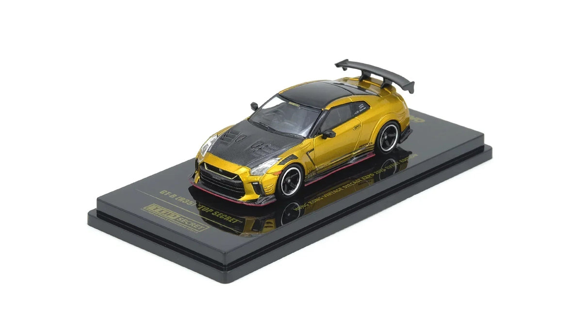 GT-R R35 Top Secret Hong Kong Vintage Diecast Expo 2025 Event Edition, 1:64 Scale (Mustard Gold) - INNO64