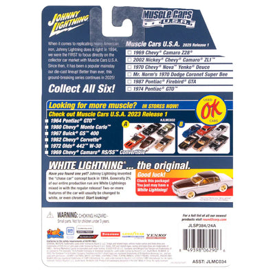 Johnny Lightning Nickey Chevy Camaro 427 ZL1 Red 1:64 Scale Diecast Model