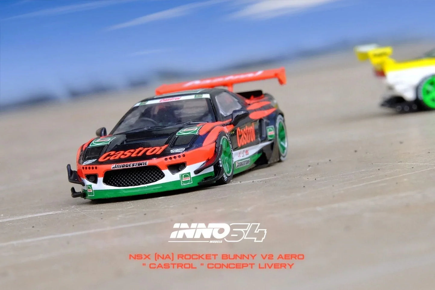 INNO64 Honda NSX (NA1) Rocket Bunny V2 Aero Castrol Concept Livery 1:64 Scale Diecast Model (Pre-Order)
