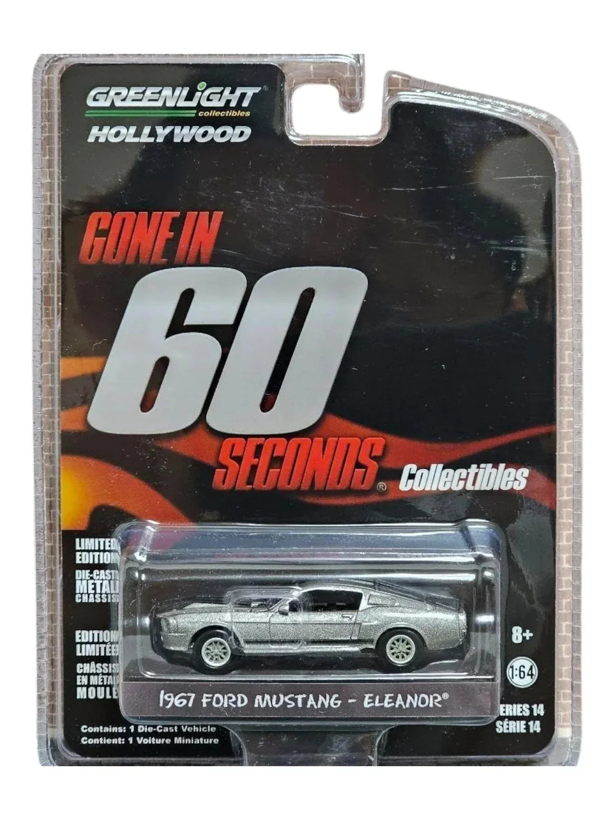 GreenLight Ford Mustang Eleanor Gone in 60 Seconds 1967 Chrome 1:64 Scale Diecast Model