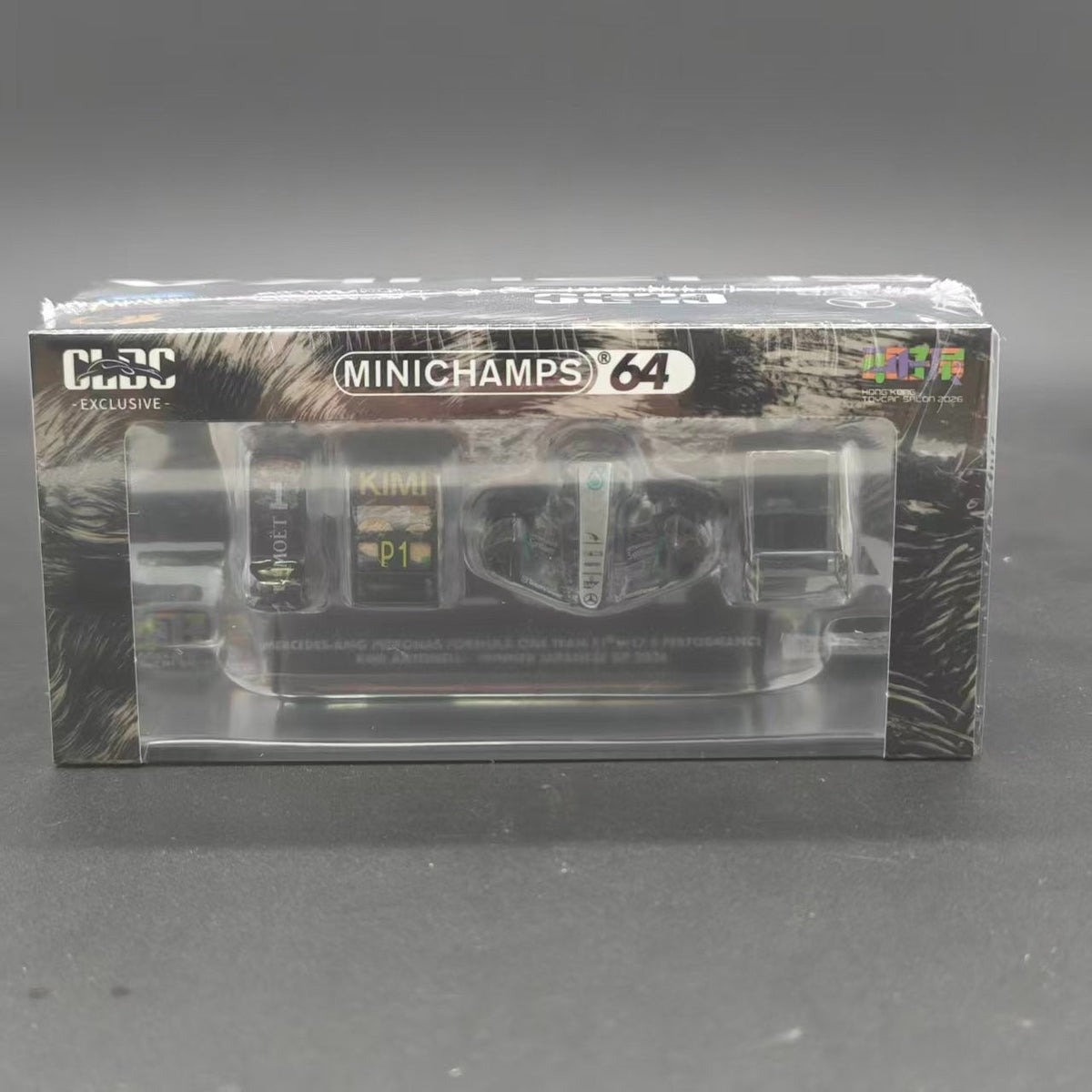 *HKTCS* Mercedes W17 F1 Kimi 2026 Japan GP HK Toycar Salon (Limited to 2000pcs), 1:64 Scale - MINI CHAMPS