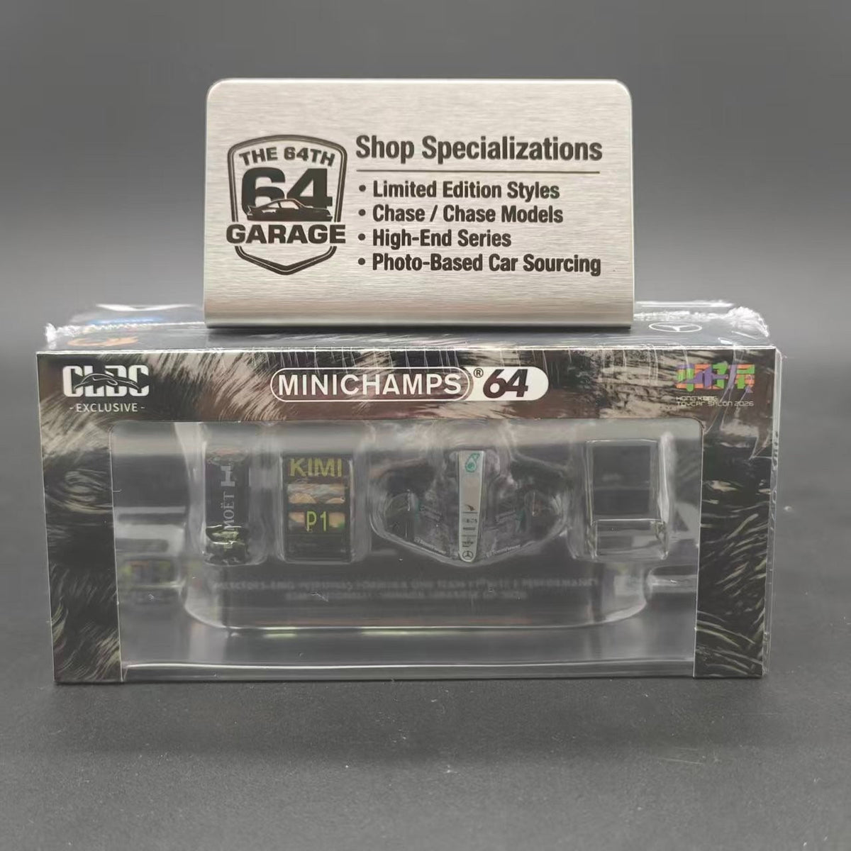 *HKTCS* Mercedes W17 F1 Kimi 2026 Japan GP HK Toycar Salon (Limited to 2000pcs), 1:64 Scale - MINI CHAMPS