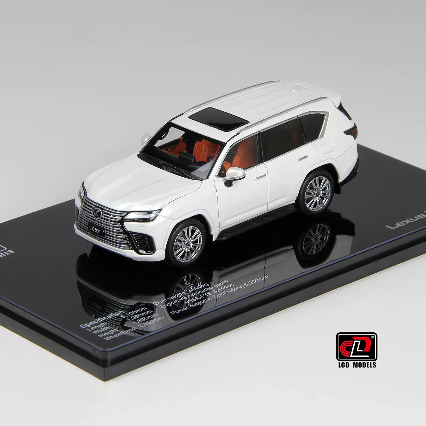 LCD Lexus LX600 White 1:43 Scale Diecast Model