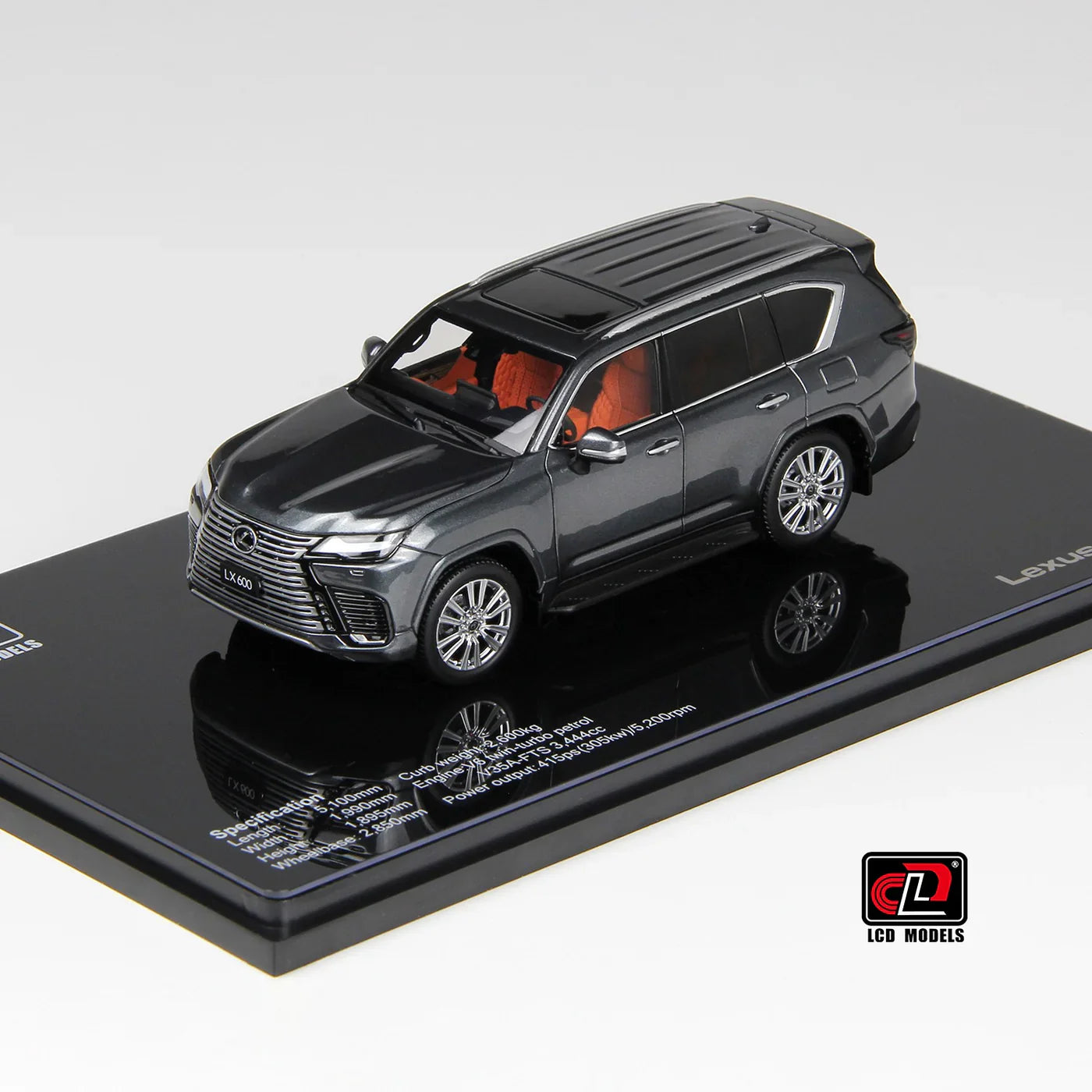 LCD Lexus LX600 Grey 1:43 Scale Diecast Model