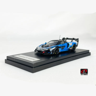 LCD McLaren Senna GTR Electroplating Blue 1:64 Scale Diecast Model