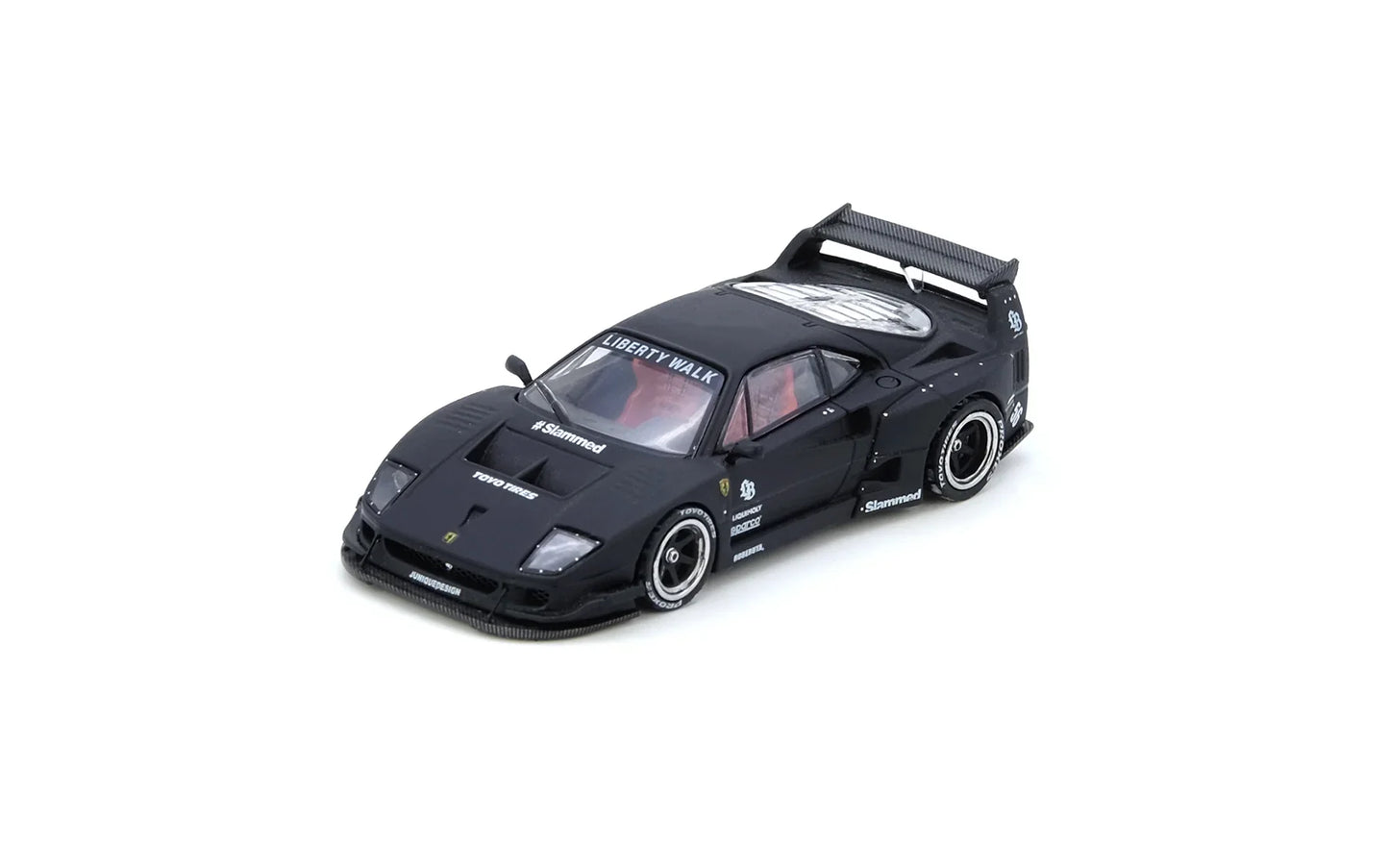 INNO64 LBWK Ferrari F40 Hong Kong Toycar Salon 2023 Special Edition 1:64 Scale Diecast Model (Matte Black)