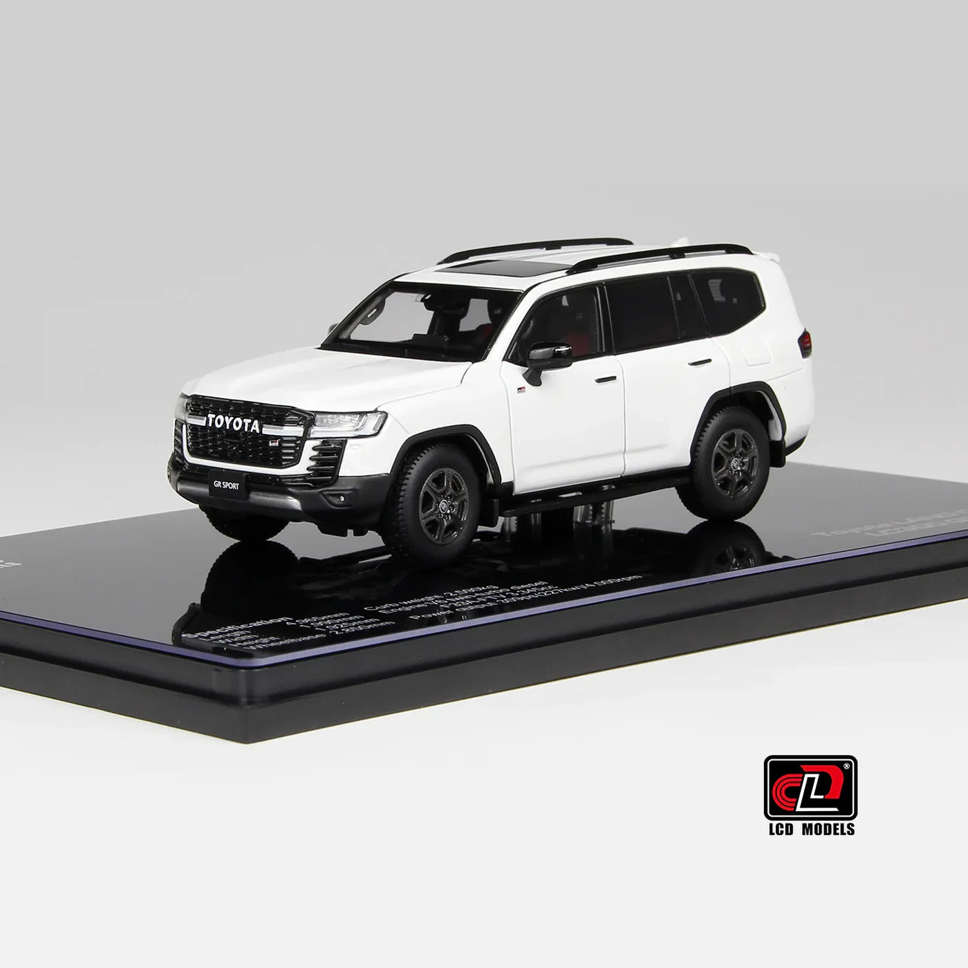 LCD Toyota Land Cruiser LC300 GR Sport White 1:43 Scale Diecast Model