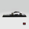 LCD Pagani Utopia Coupe Black with White 1:64 Scale Diecast Model