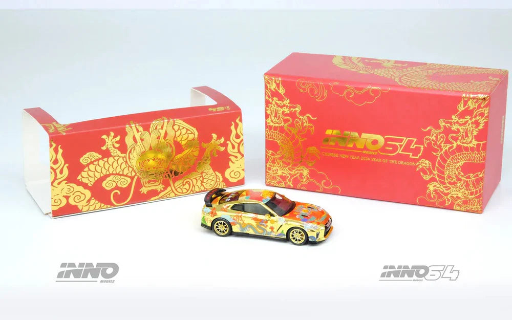 INNO64 Nissan GT-R R35 Year of The Dragon Chinese New Year 2024 Special Edition 1:64 Scale Diecast Model (Pre-Order)