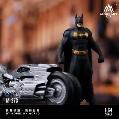 *PRE-ORDER* Dark Knight Motorcycle Figure Set Resin Model, 1:64 Scale - More Art