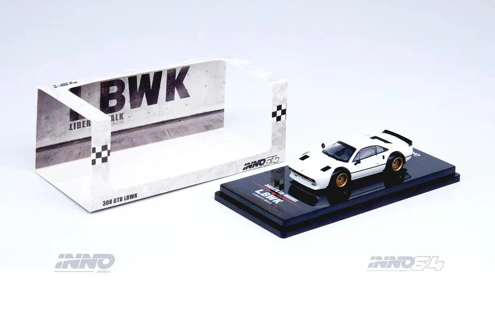 *PRE-ORDER* INNO64 LBWK 308 GTB 1:64 Scale Diecast Model (White)