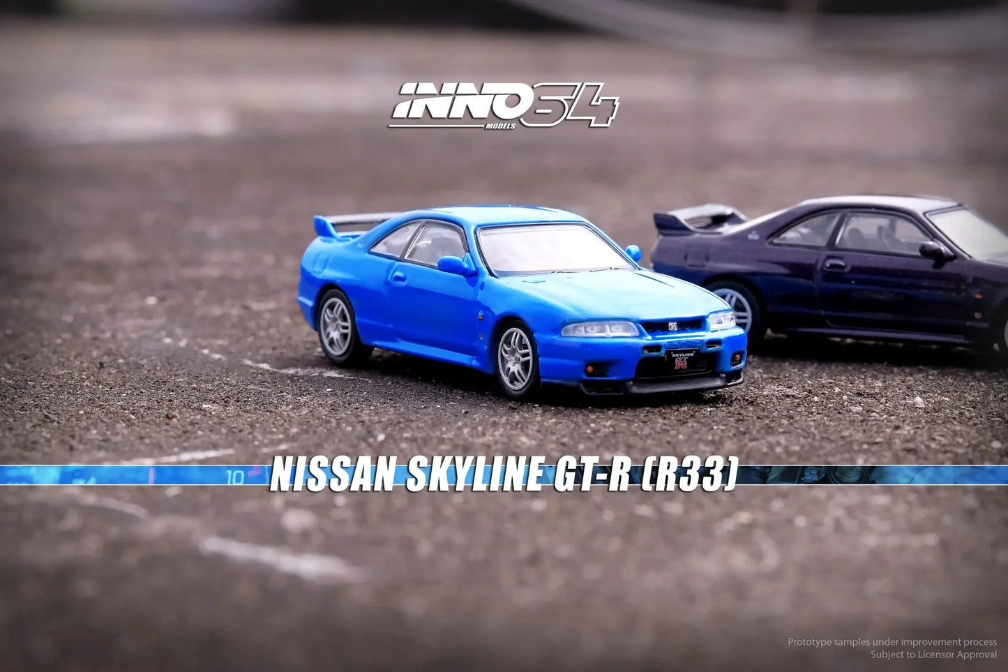 INNO64 Nissan Skyline GT-R R33 Championship Blue 1:64 Scale Diecast Model (Pre-Order)