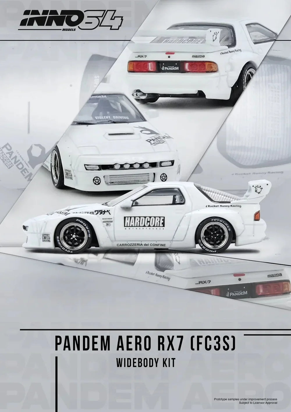 INNO64 Mazda RX7 FC3S Pandem Aero Widebody Kit 1:64 Scale Diecast Model (Pre-Order)