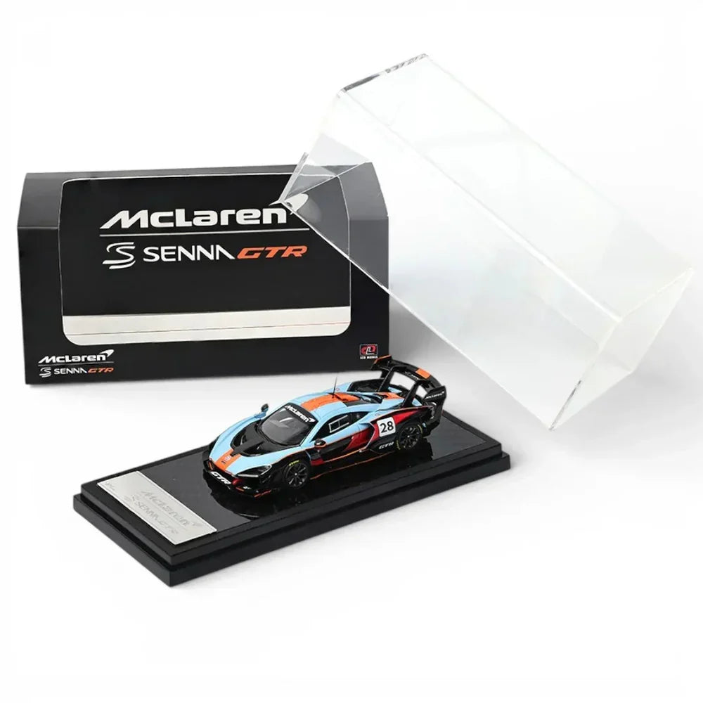 LCD McLaren Senna GTR Foshan APA XPO Special Package 2025 Gulf Livery 1:64 Scale Diecast Model