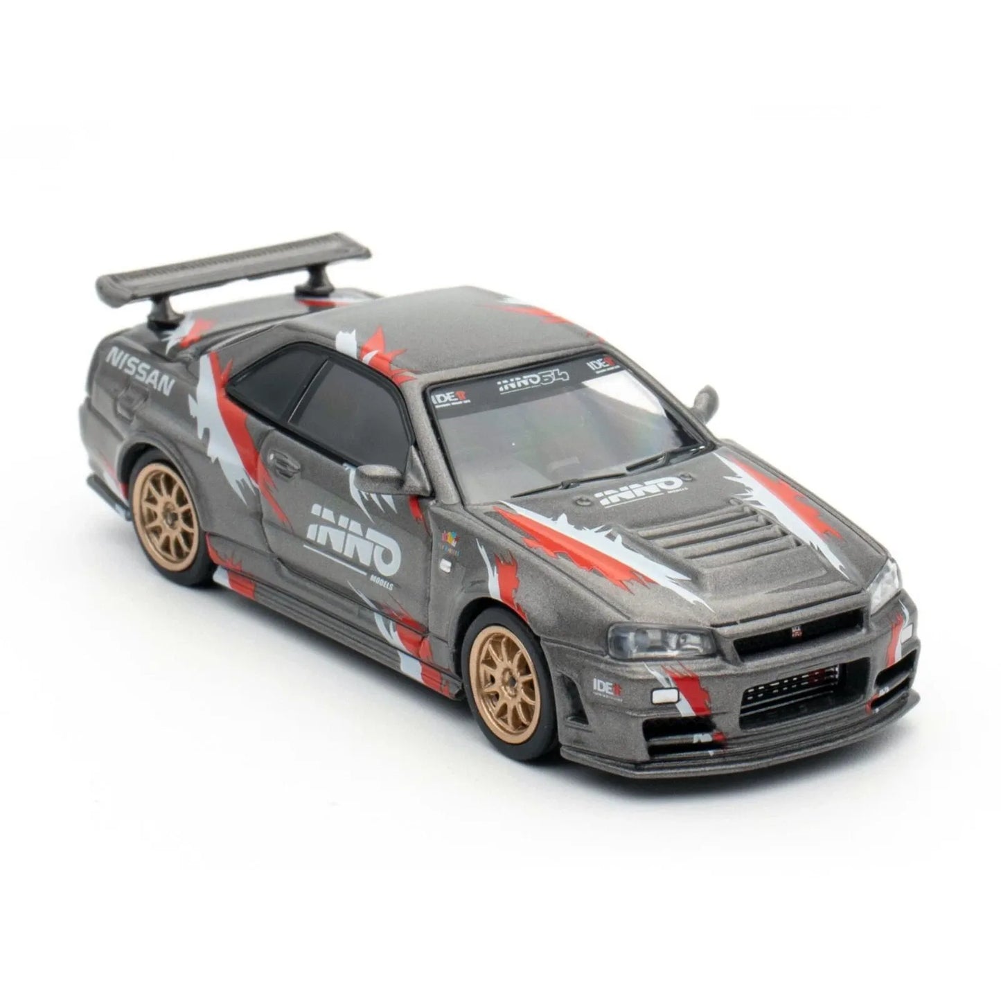 INNO64 Nissan Skyline GT-R R34 Z-Tune Indonesia Diecast Expo Exclusive Edition 1:64 Scale Diecast Model (Grey)