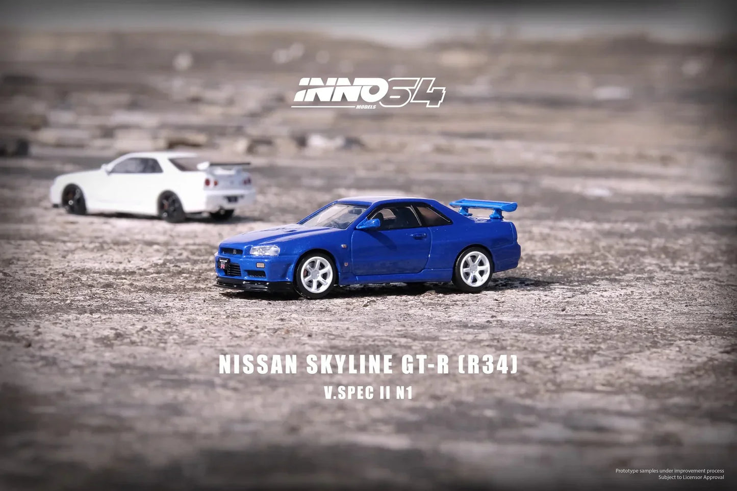 INNO64 Nissan Skyline GT-R R34 V-Spec II N1 Blue 1:64 Scale Diecast Model (Pre-Order)