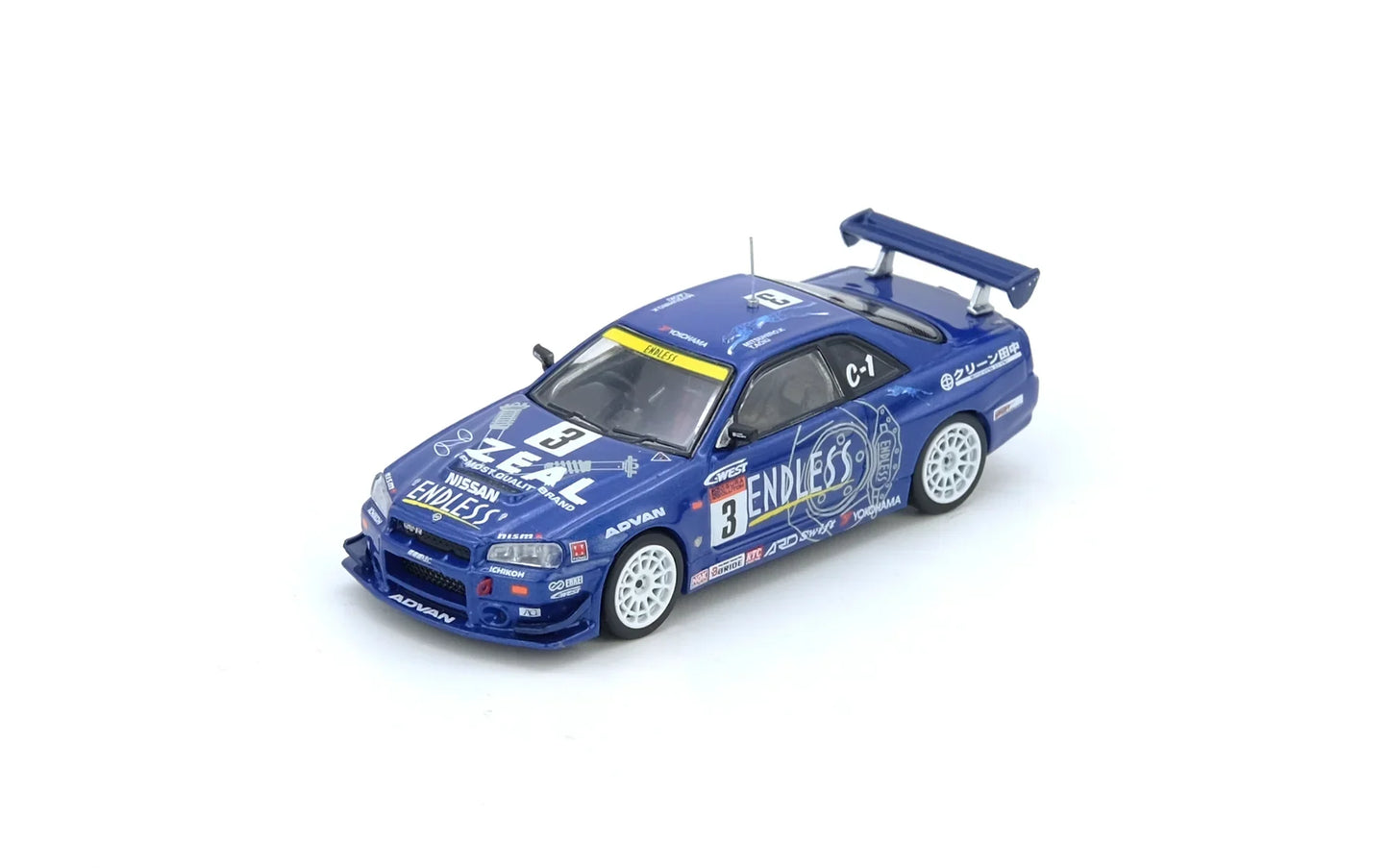 INNO64 Nissan Skyline GT-R R34 #3 Endless Advan Super Taikyu Winner 2002 1:64 Scale Diecast Model