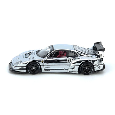 INNO64 LBWK Ferrari F40 Silver Chrome 1:64 Scale Diecast Model