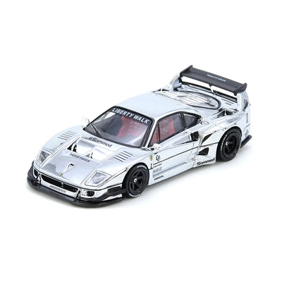 INNO64 LBWK Ferrari F40 Silver Chrome 1:64 Scale Diecast Model