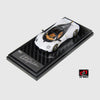 LCD Pagani Utopia Coupe Black with White 1:64 Scale Diecast Model