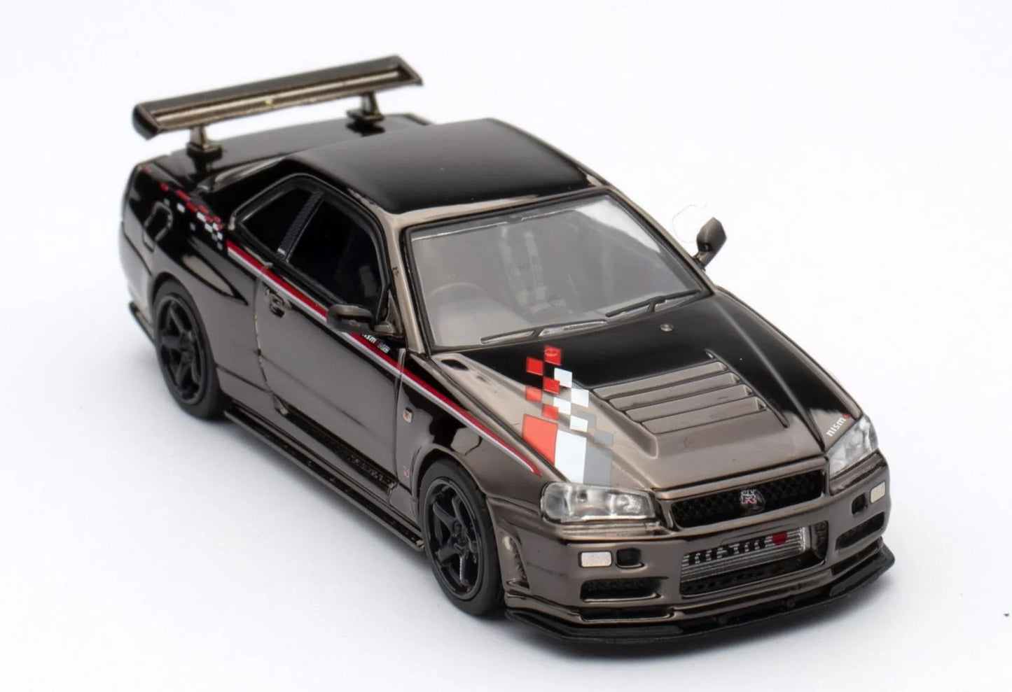 INNO64 Nissan Skyline GT-R R34 Nismo R-Tune Black Chrome Hobby Expo China 2023 Event Edition 1:64 Scale Diecast Model (Pre-Order)