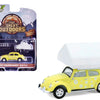 GreenLight Classic Volkswagen Beetle Great Outdoors Edition Yellow 1:64 Scale Diecast Model