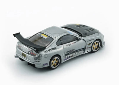 BMC Toyota Supra Top Secret JZA80 RHD Manila Show Silver 1:64 Scale Diecast Model