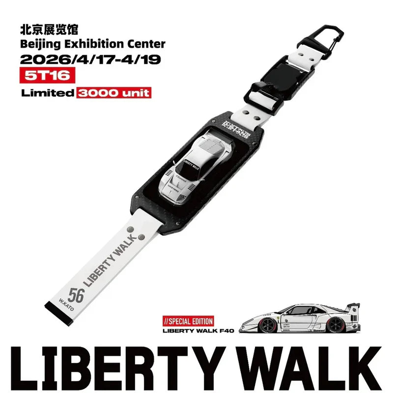 INNO64 Liberty Walk F40 D/STANDS White Chase Car 1:64 Scale Diecast Model (HEC 2026)