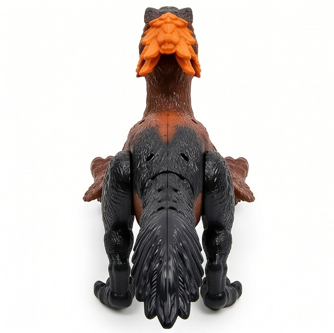 TC02 RC Fire Steel Dinosaur Toy – Brown/Orange